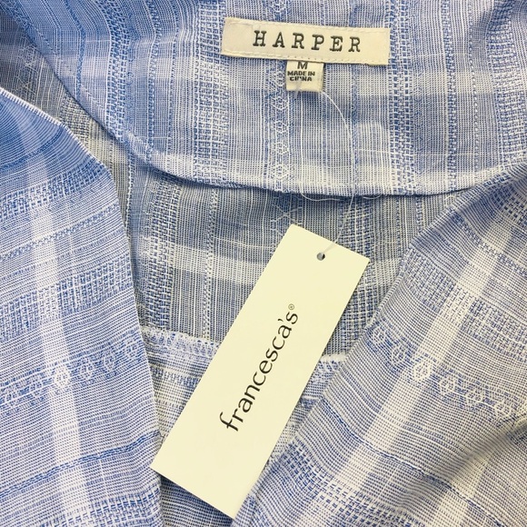 New! Francesca’s Chambray Sleeveless Blouse - Picture 7 of 7